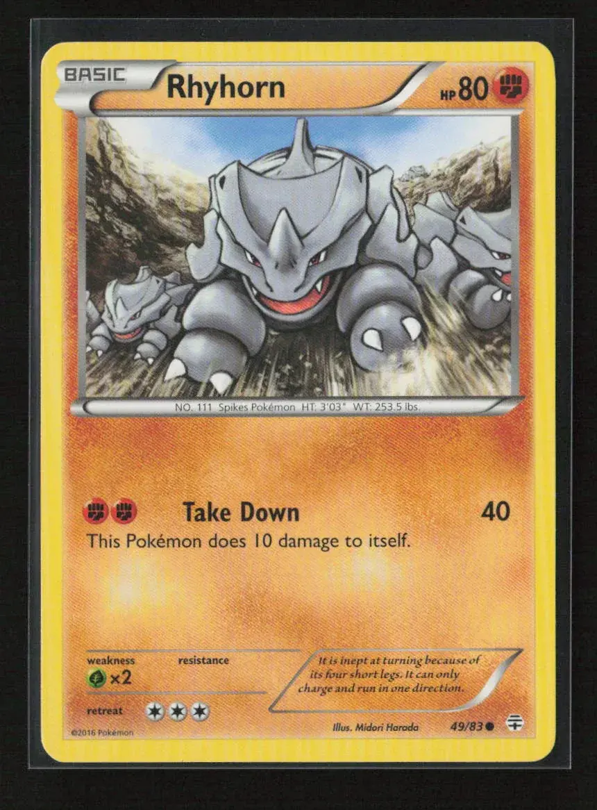 Rhyhorn Common Generations 49/83 Lp 1