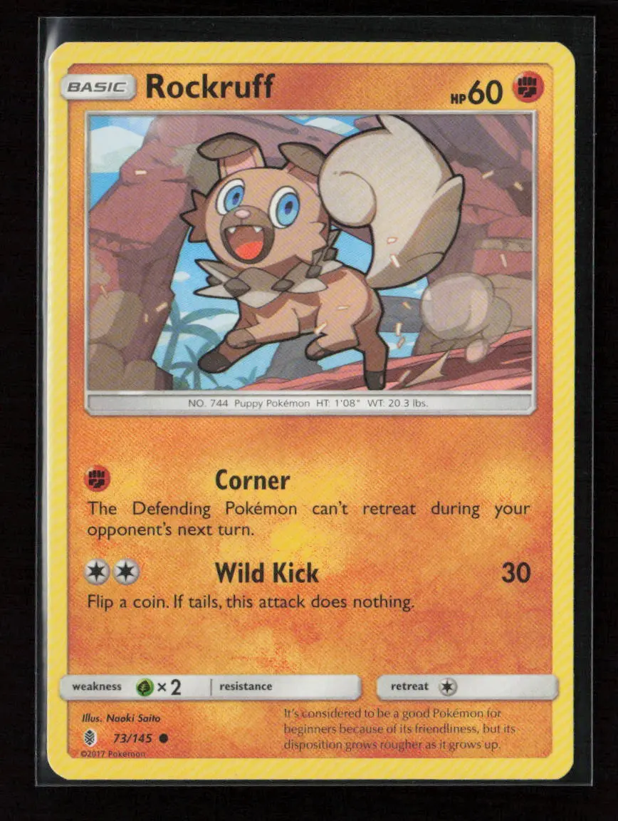 Rockruff Common Sm - Guardians Rising 73/145 Lp 1