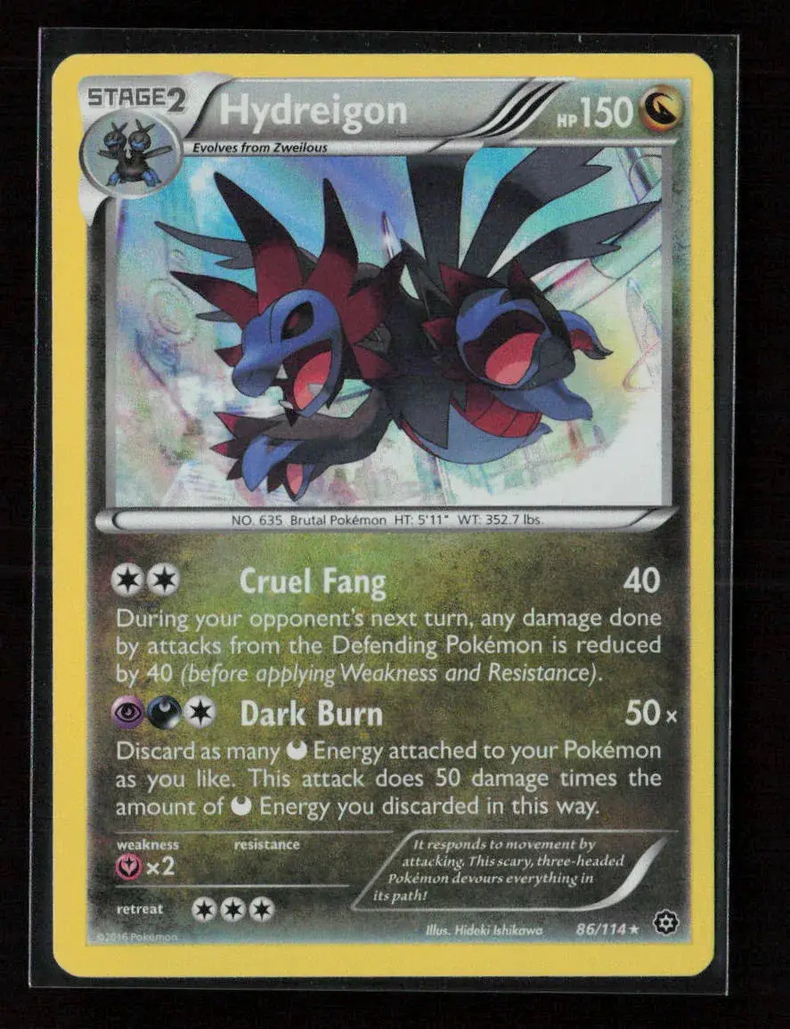 Hydreigon Holo Rare Xy - Steam Siege 86/114 Lp 1