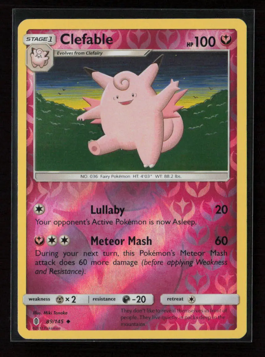 Clefable Uncommon Sm - Guardians Rising 89/145 Lp 1