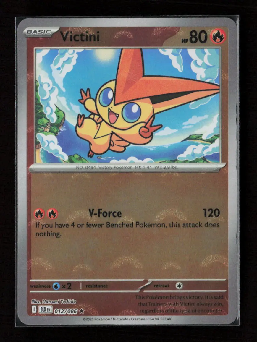 Victini (Poke Ball Pattern) Rare Sv: Black Bolt 012/086 Nm 1