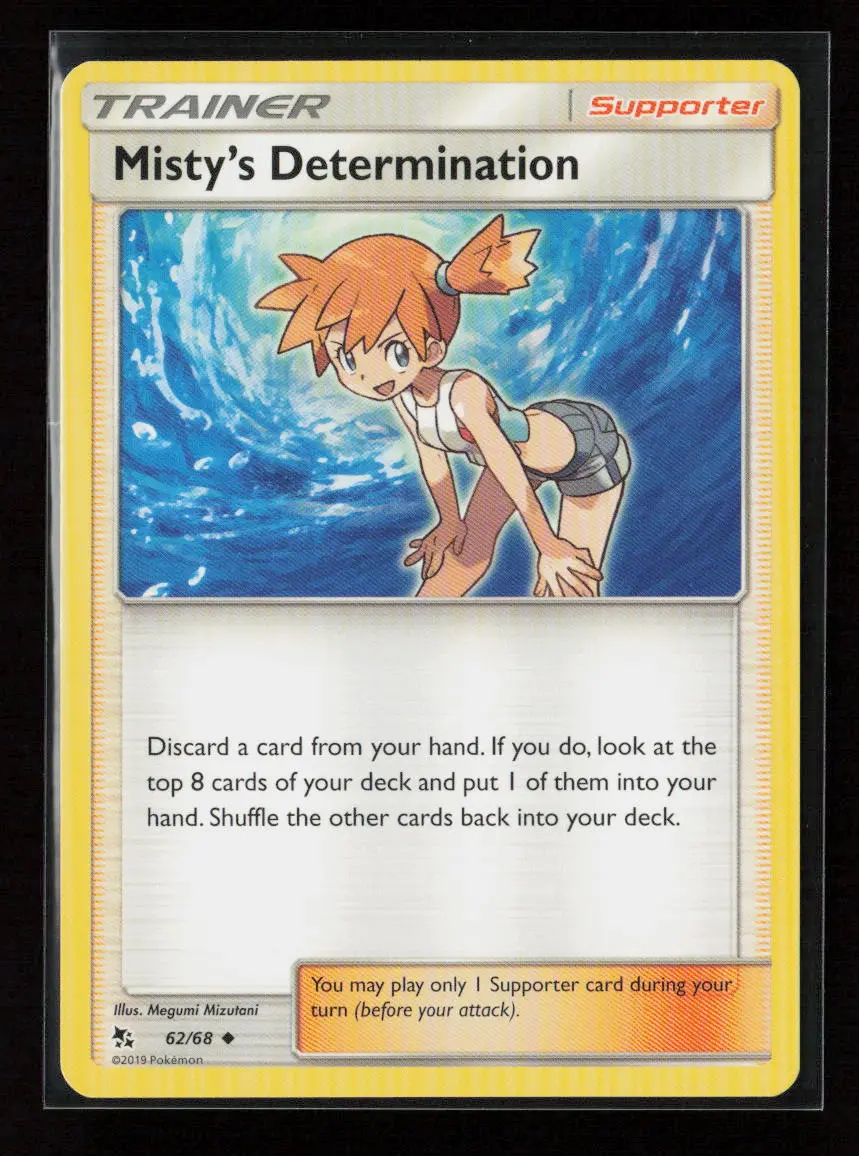 Misty's Determination Uncommon Hidden Fates 62/68 Nm 1