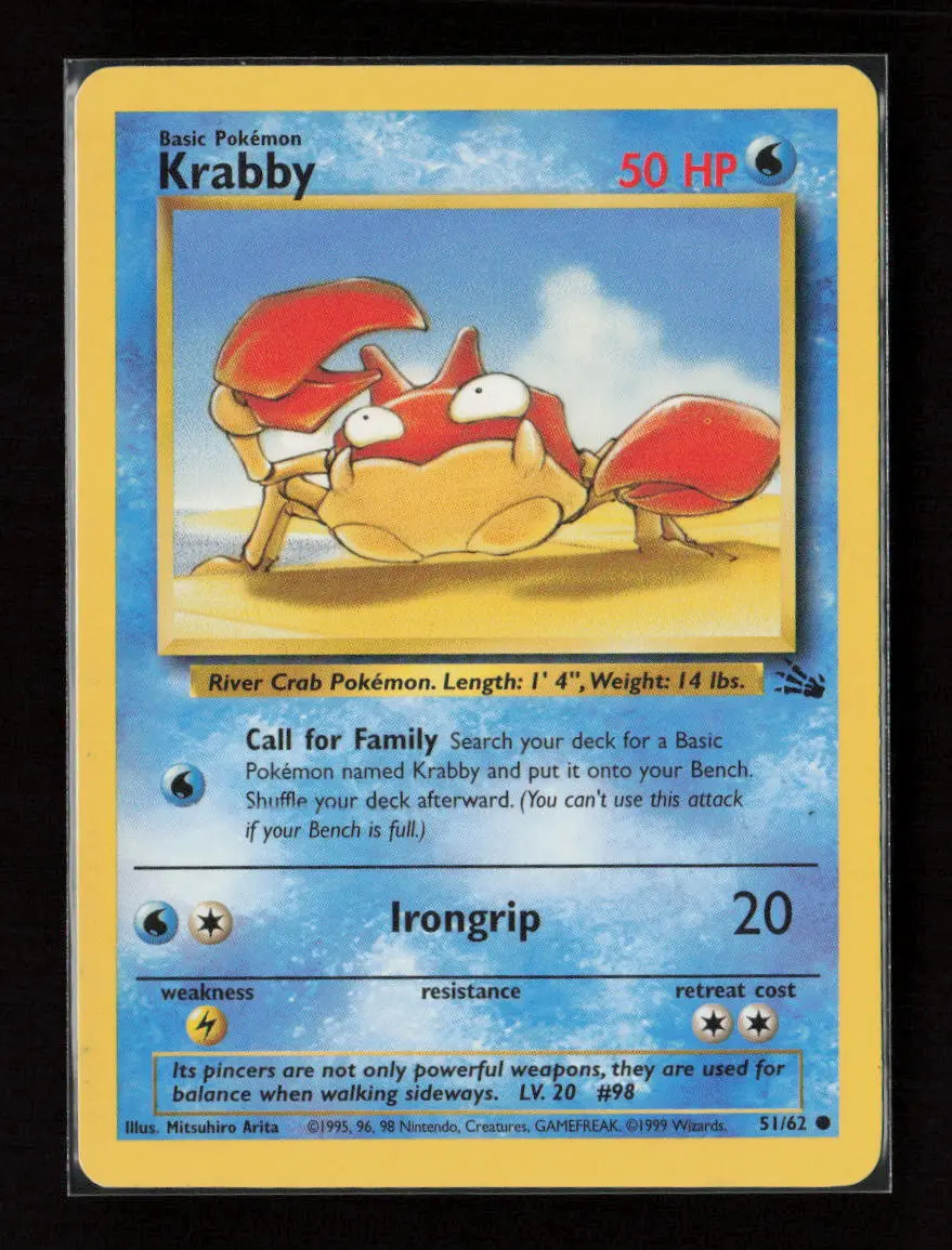 Krabby Common Fossil 51/62 Lp 1
