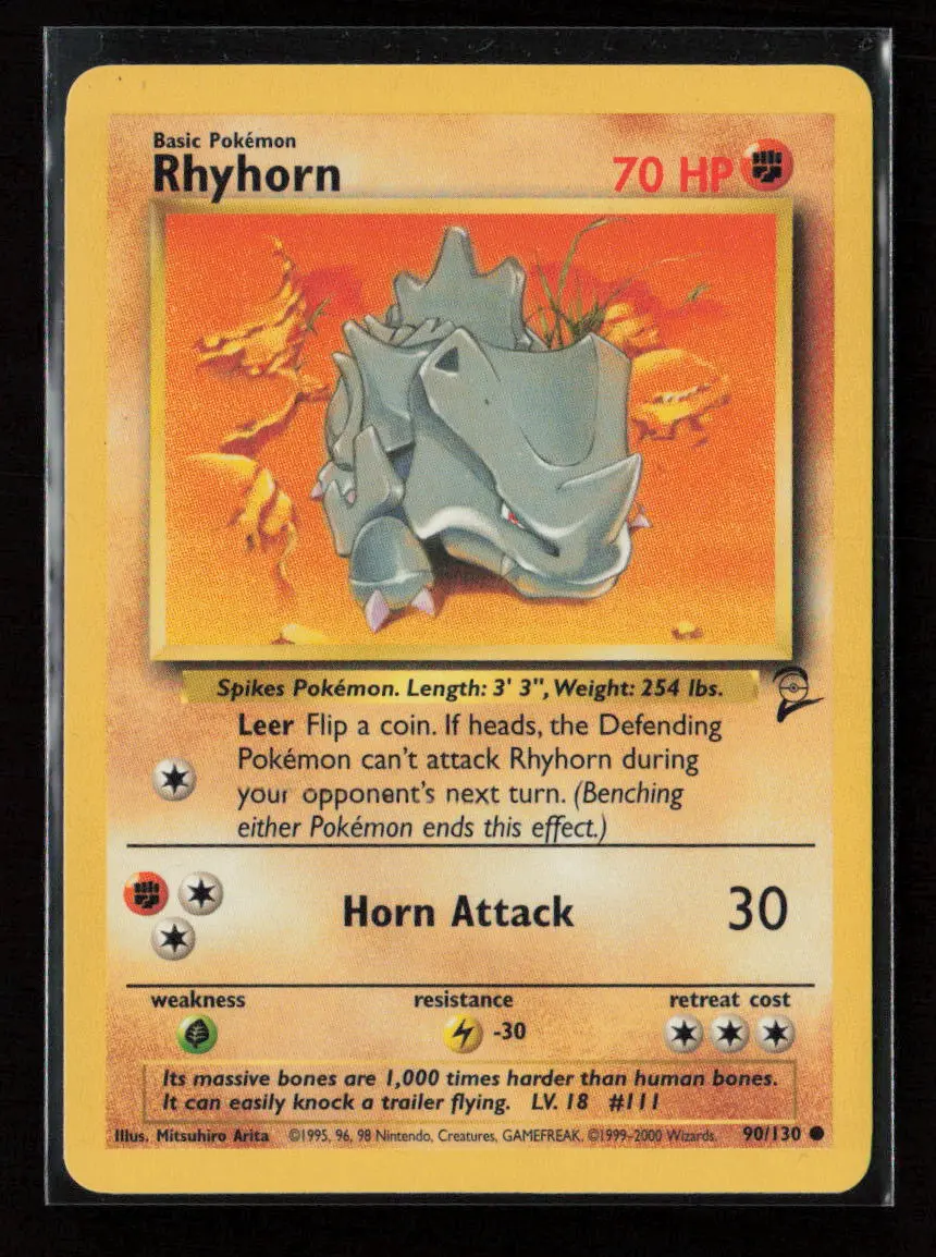 Rhyhorn Common Base Set 2 090/130 Lp 1