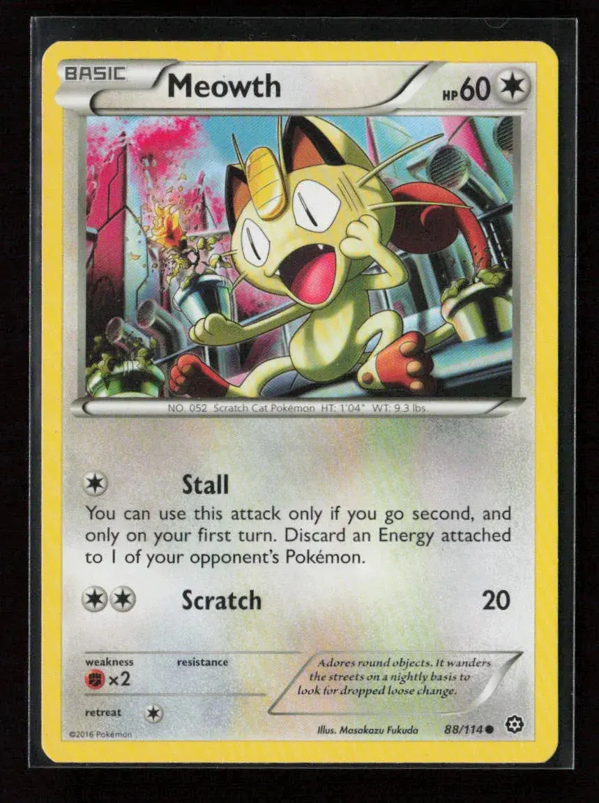 Meowth Common Xy - Steam Siege 88/114 Lp 1