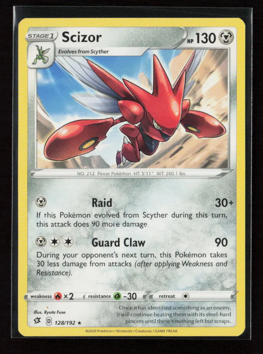 Scizor Rare Swsh02: Rebel Clash 128/192 Lp 1
