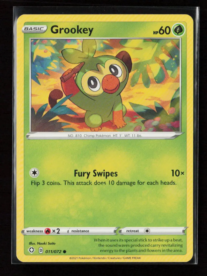 Grookey Common Shining Fates 011/072 Lp 1