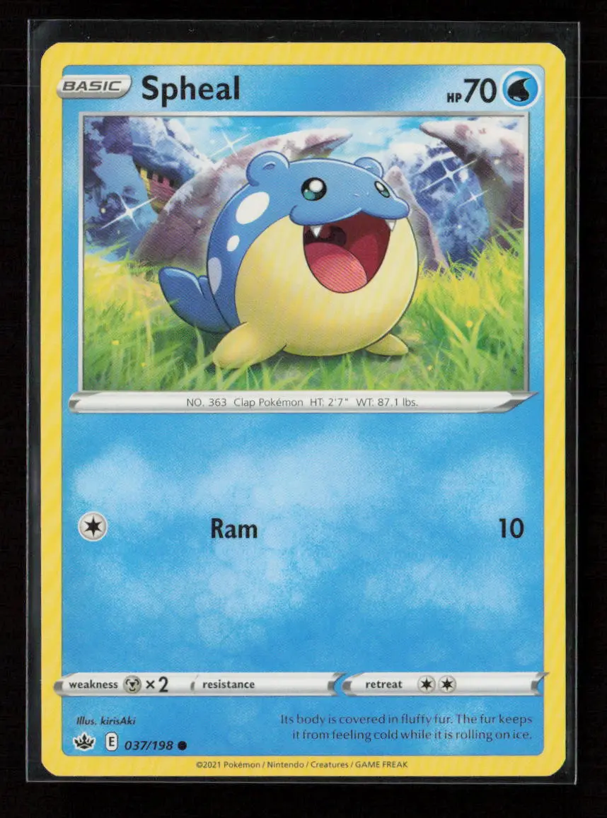 Spheal Common Swsh06: Chilling Reign 037/198 Lp 1