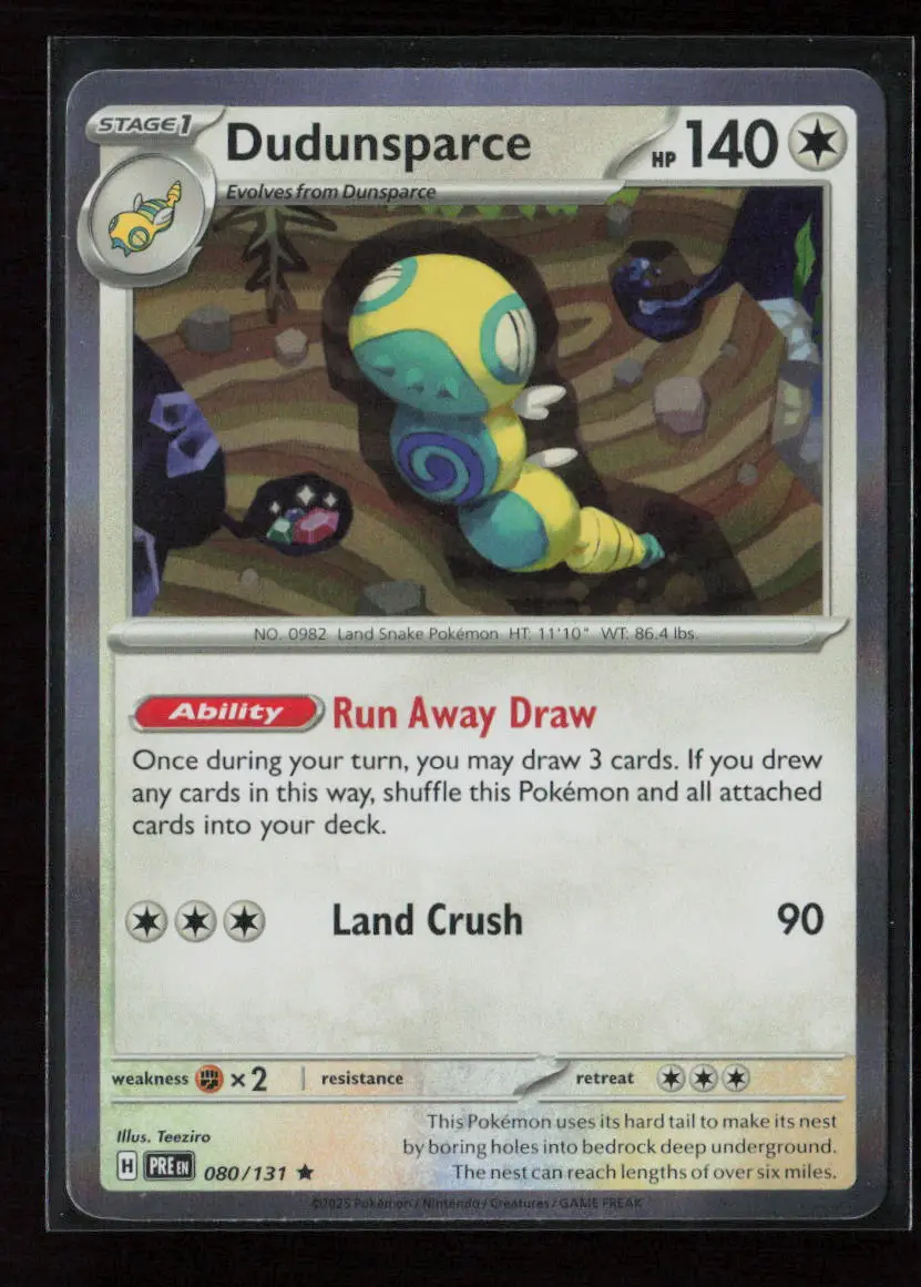 Dudunsparce Rare Sv: Prismatic Evolutions 080/131 Nm 1