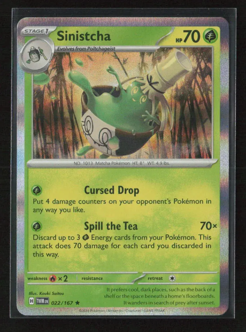 Sinistcha Rare Sv06: Twilight Masquerade 022/167 Nm 1
