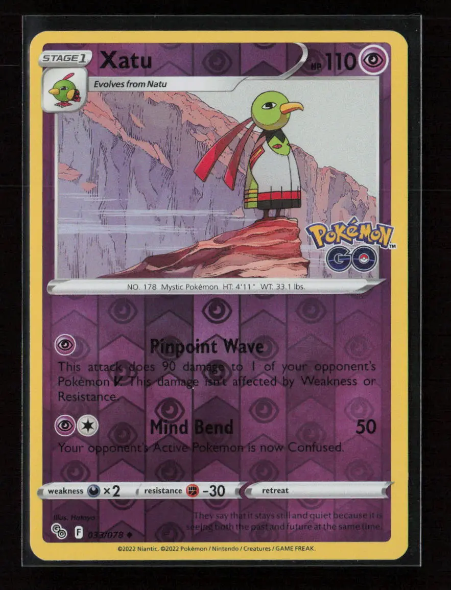 Xatu Uncommon Pokemon Go 033/078 Nm 1