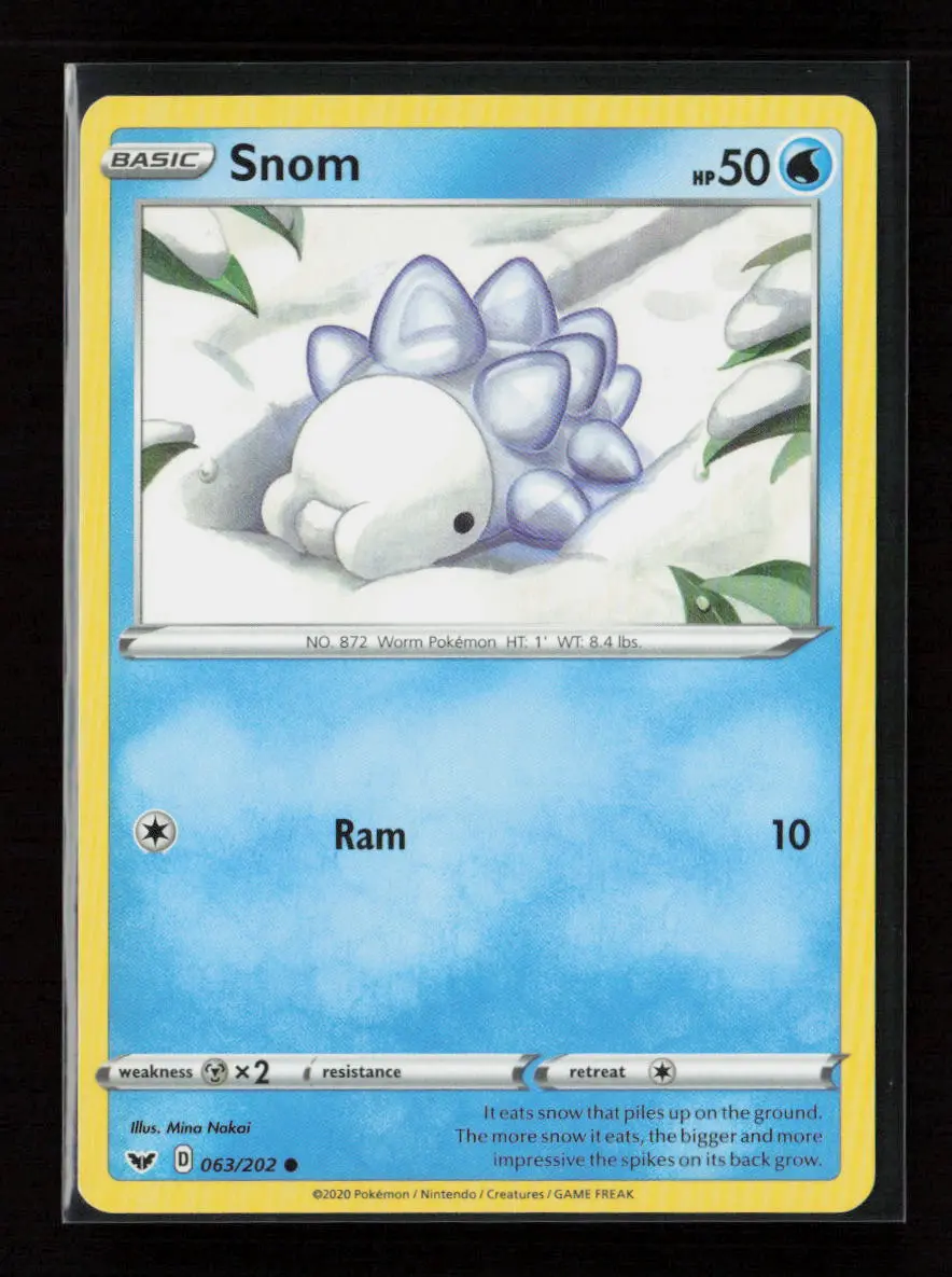 Snom Common Swsh01: Sword & Shield Base Set 063/202 Lp 1