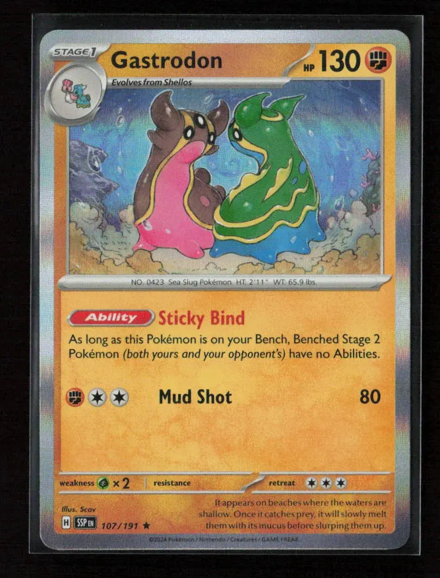 Gastrodon Rare Sv08: Surging Sparks 107/191 Nm 1