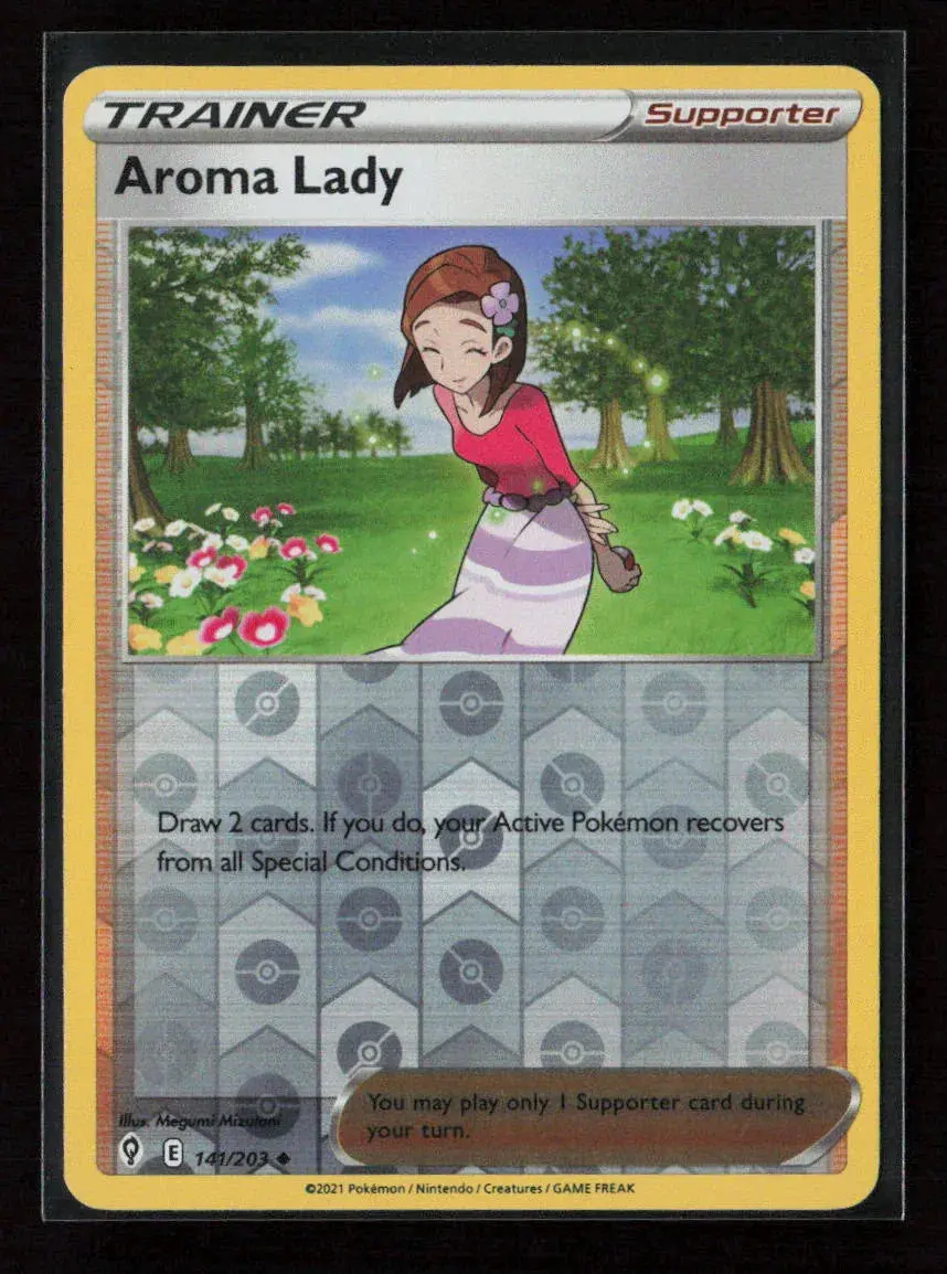 Aroma Lady Uncommon Swsh07: Evolving Skies 141/203 Lp 1
