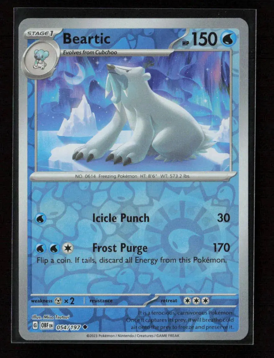 Beartic Uncommon Sv03: Obsidian Flames 054/197 Nm 1