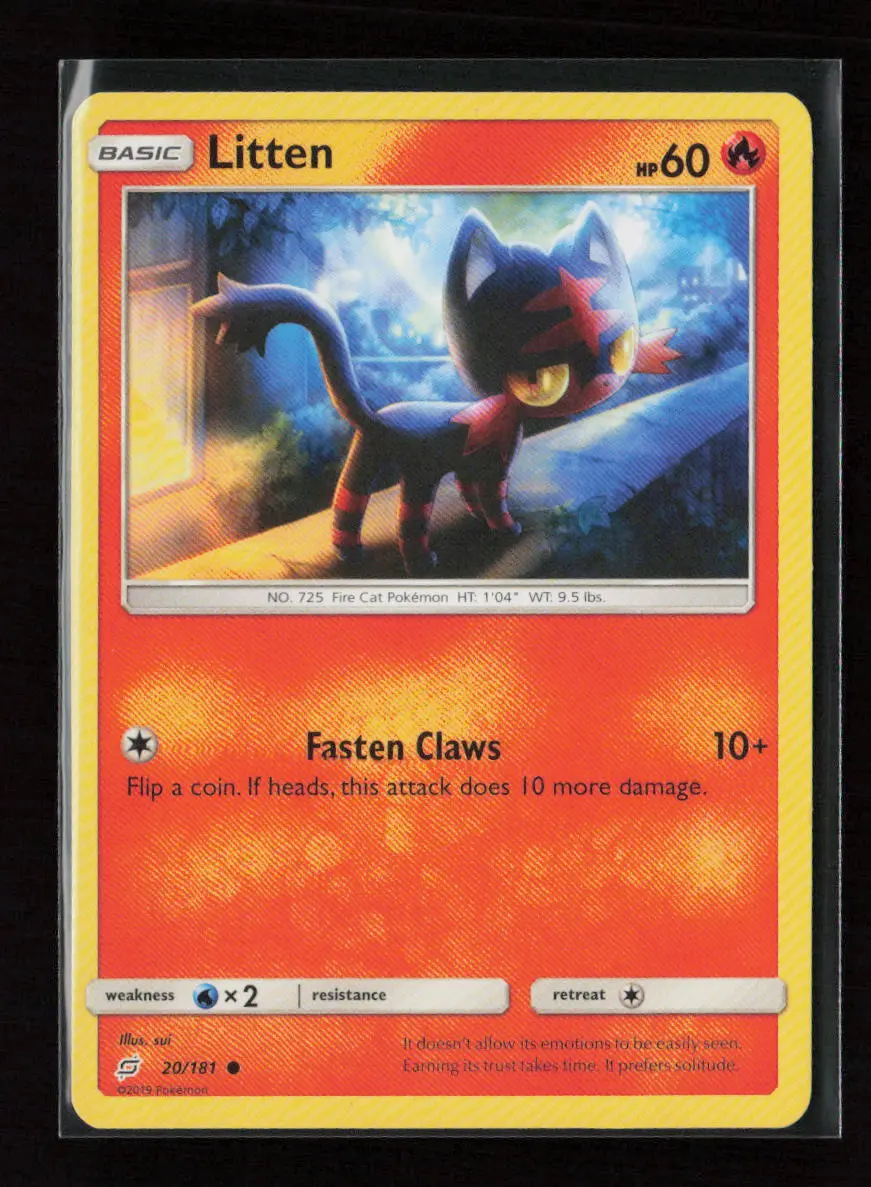 Litten Common Sm - Team Up 20/181 Lp 1