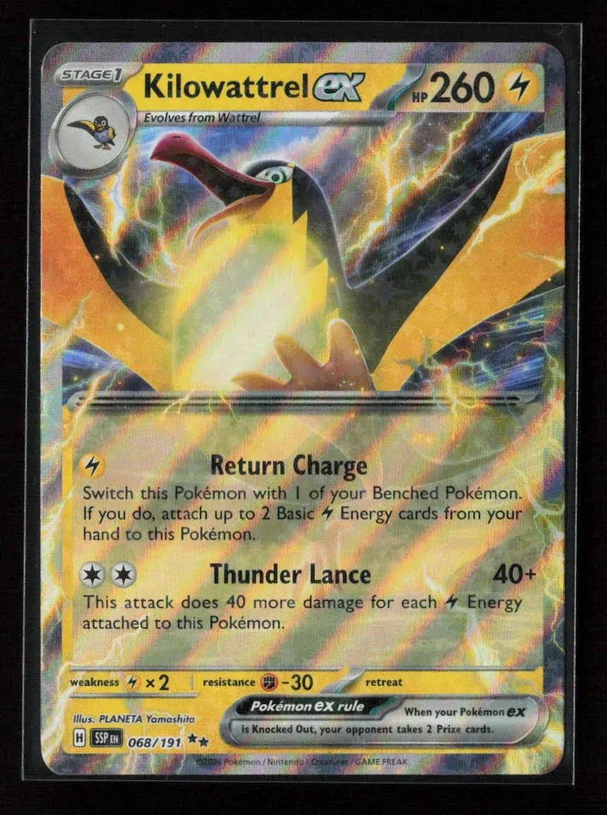 Kilowattrel Ex Double Rare Sv08: Surging Sparks 068/191 Nm 1