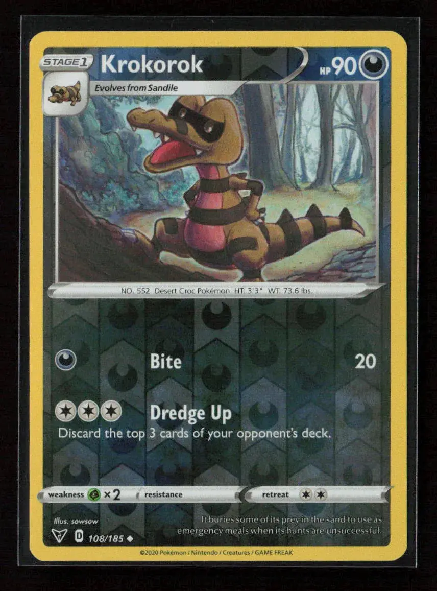 Krokorok Uncommon Swsh04: Vivid Voltage 108/185 Lp 1