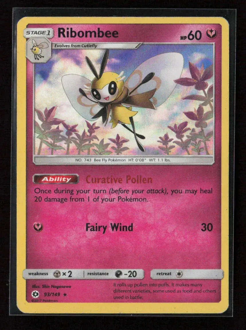 Ribombee Holo Rare Sm Base Set 93/149 Nm 1