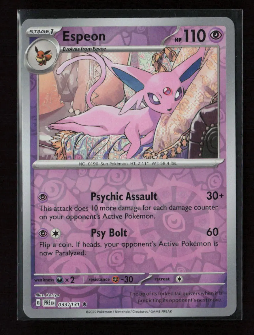 Espeon Rare Sv: Prismatic Evolutions 033/131 Nm 1