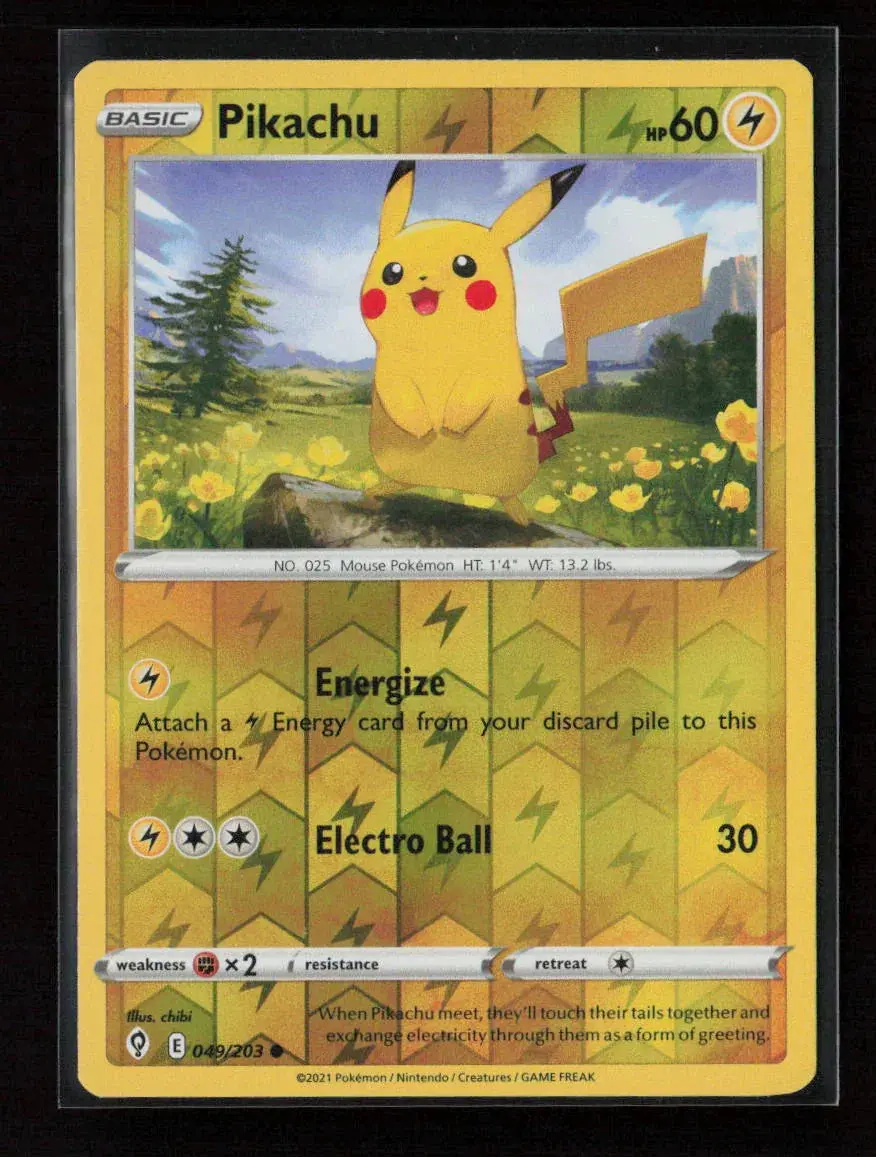 Pikachu Common Swsh07: Evolving Skies 049/203 Nm 1