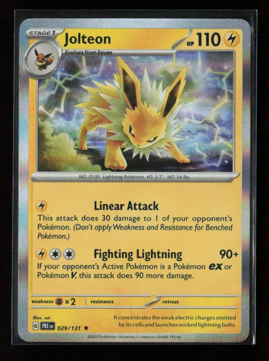 Jolteon Rare Sv: Prismatic Evolutions 029/131 Nm 1