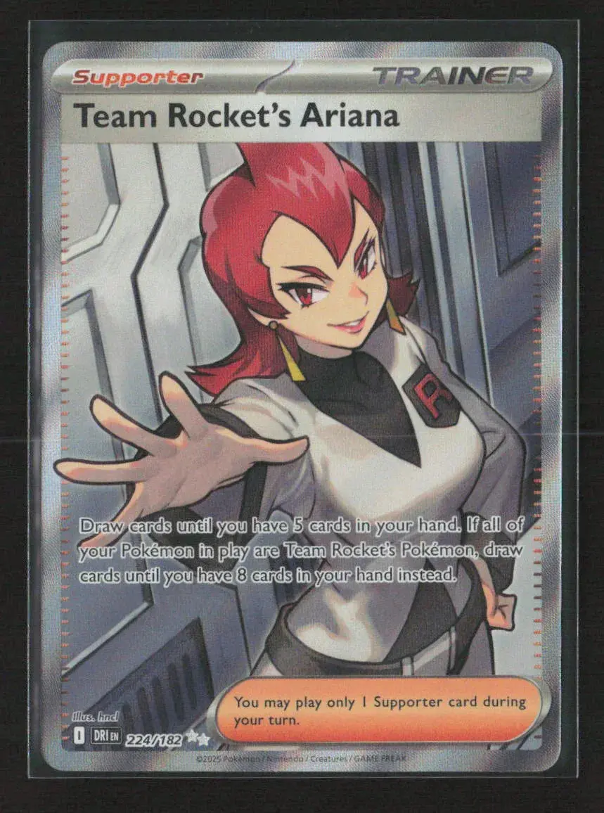 Team Rocket's Ariana Ultra Rare Sv10: Destined Rivals 224/182 Nm 1