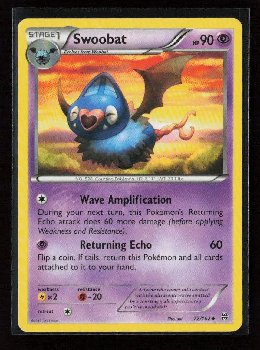 Swoobat Uncommon Xy - Breakthrough 72/162 Lp 1