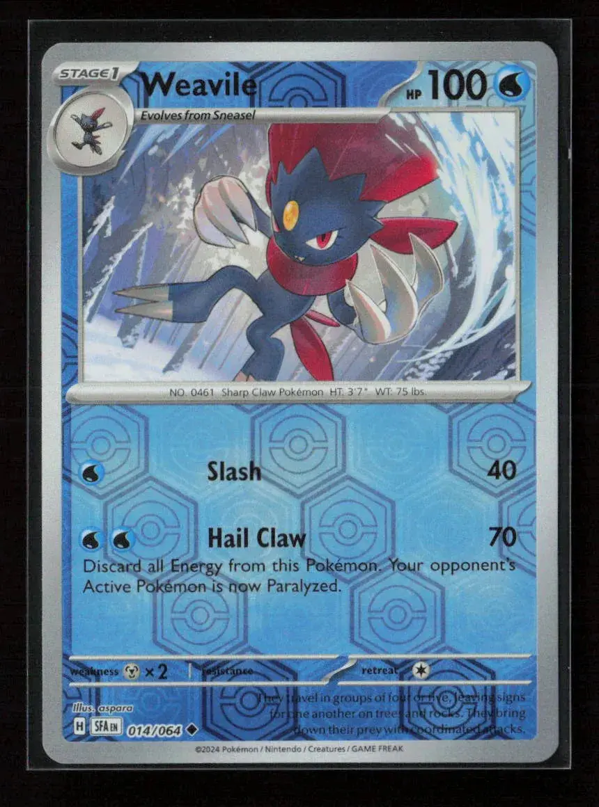 Weavile Uncommon Sv: Shrouded Fable 014/064 Nm 1