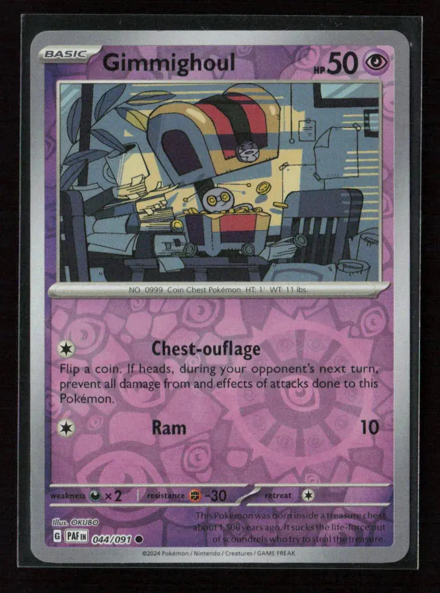 Gimmighoul Common Sv: Paldean Fates 044/091 Nm 1