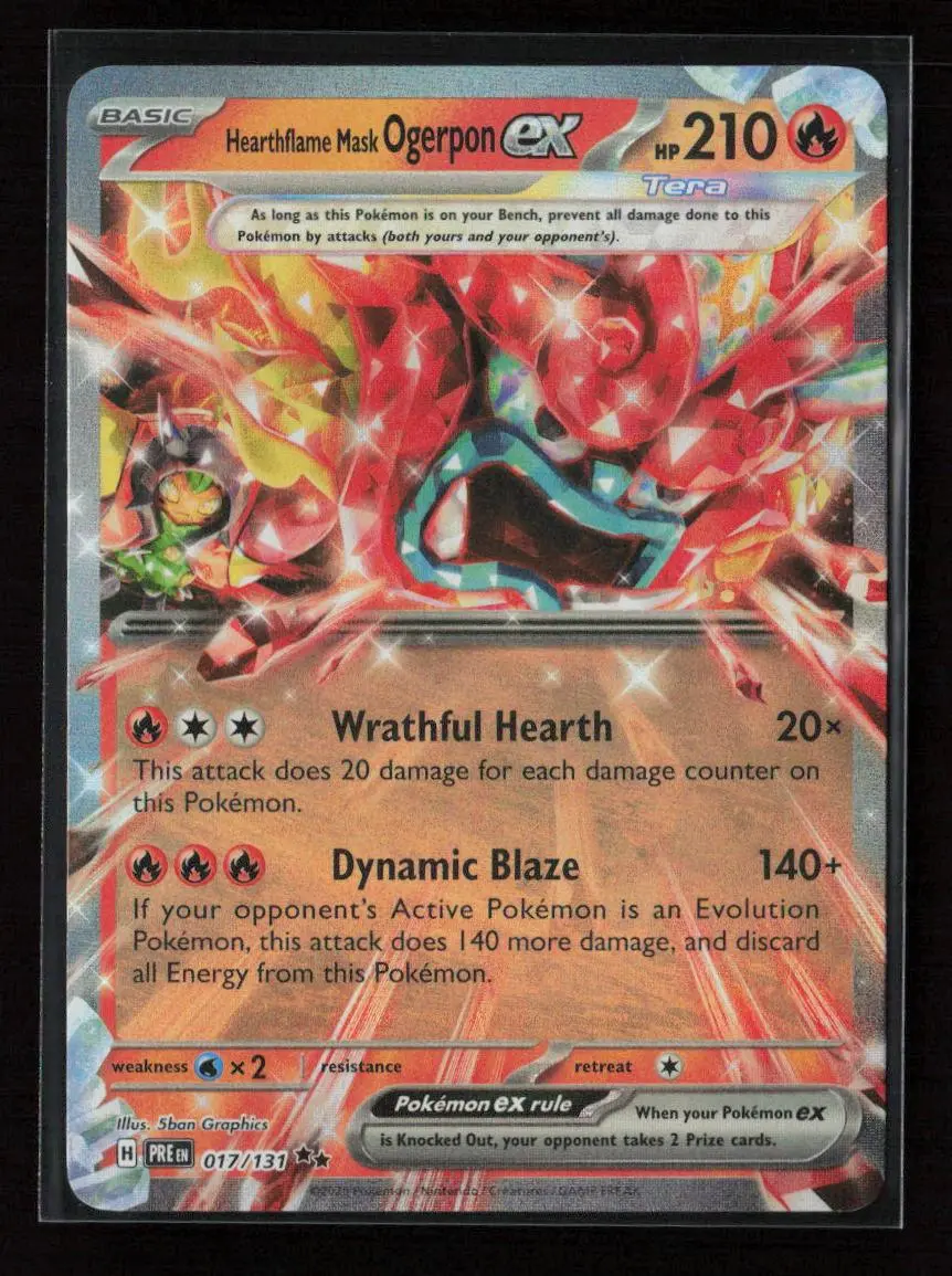 Hearthflame Mask Ogerpon Ex - Double Rare Sv: Prismatic Evolutions 017/131 Nm 1