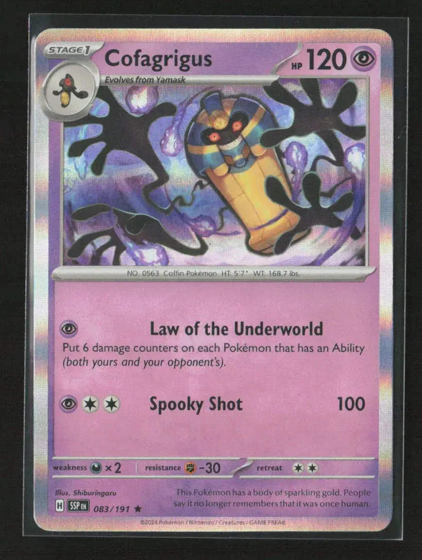 Cofagrigus Rare Sv08: Surging Sparks 083/191 Nm 1