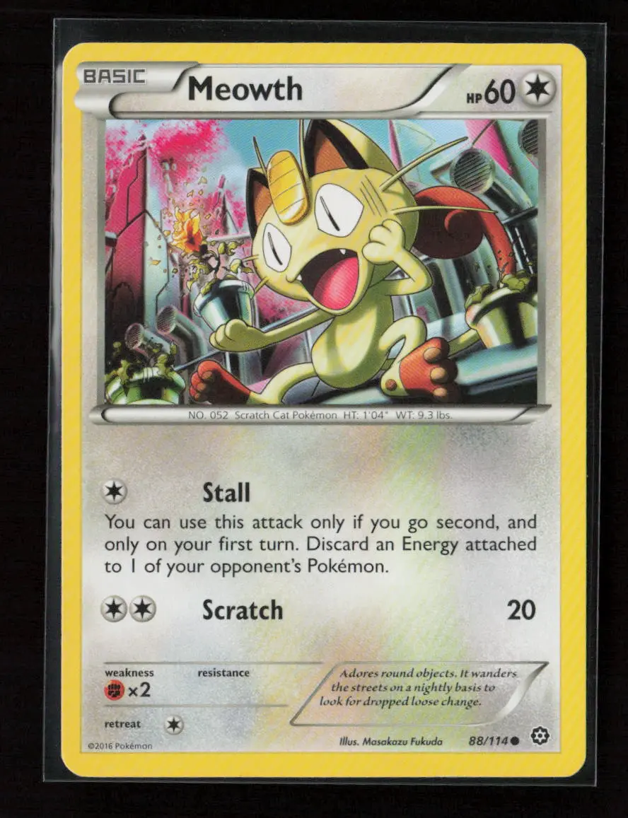 Meowth Common Xy - Steam Siege 88/114 Lp 1