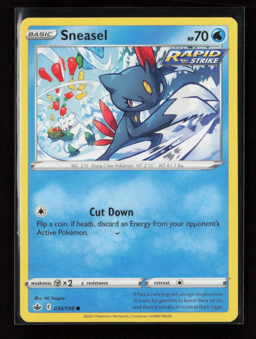 Sneasel Common Swsh06: Chilling Reign 030/198 Lp 1