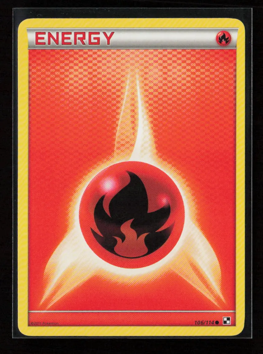 Fire Energy Common Black And White 106/114 Lp 1