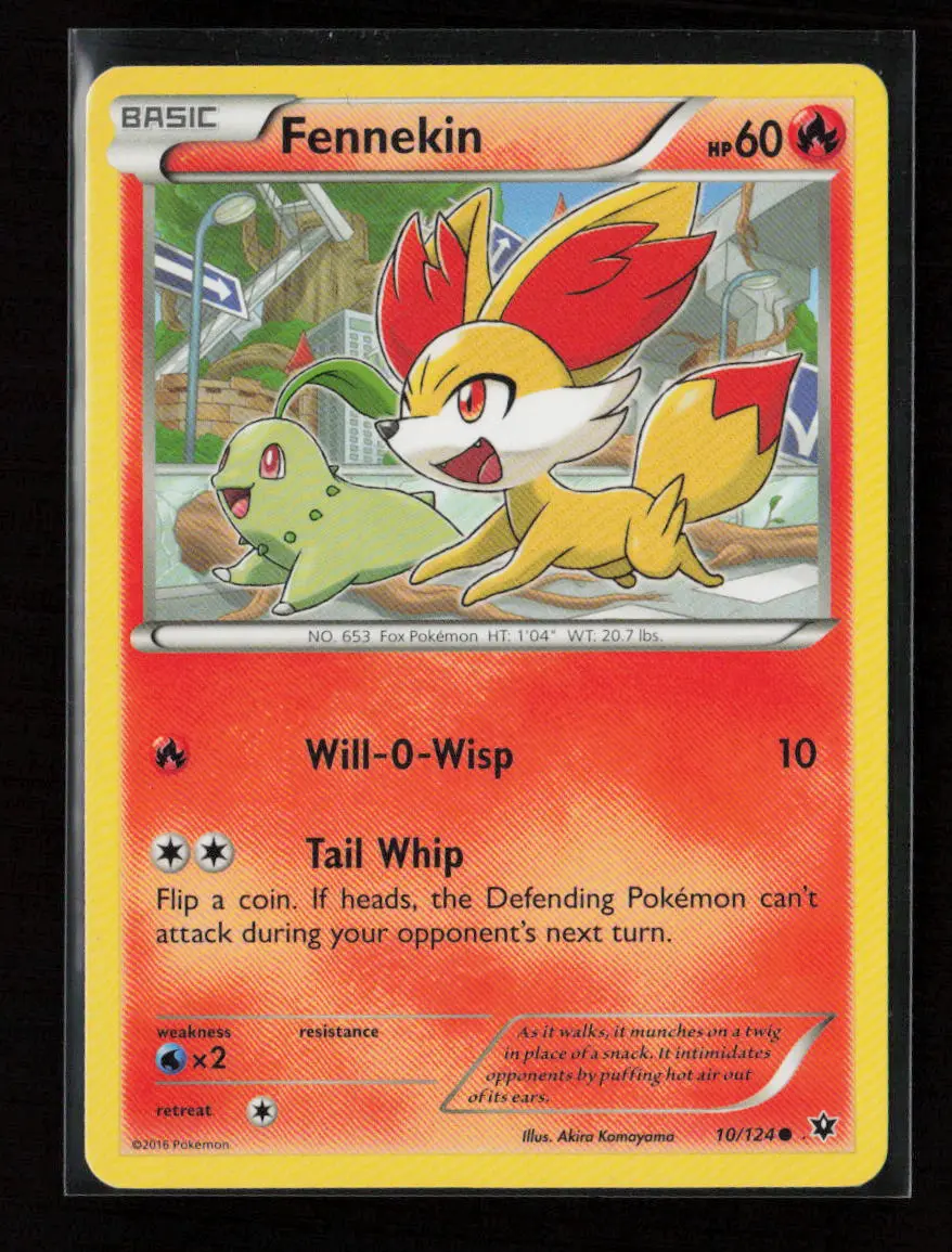 Fennekin (10) Common Xy - Fates Collide 10/124 Lp 1