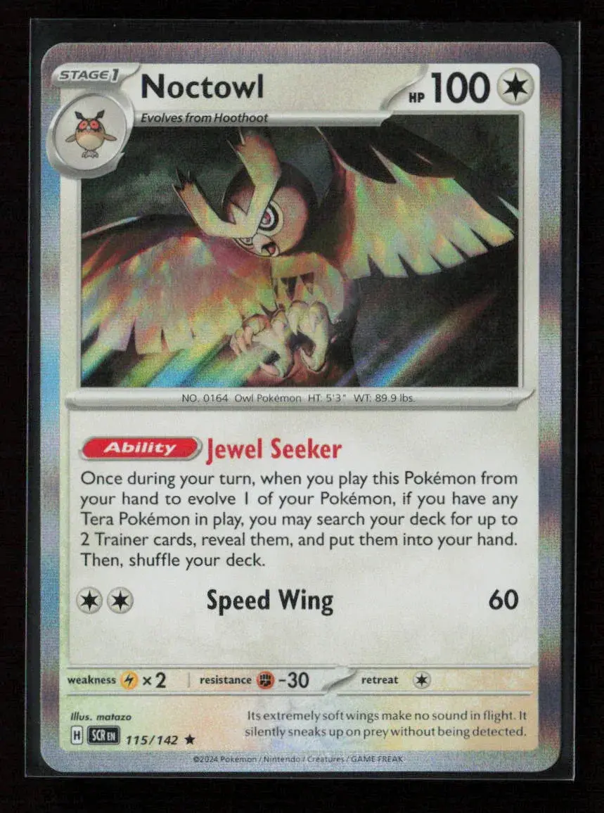 Noctowl Rare Sv07: Stellar Crown 115/142 Nm 1