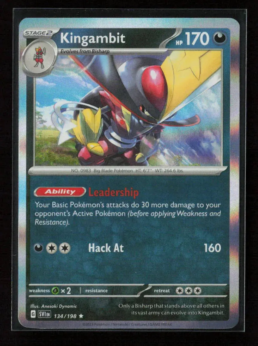 Kingambit Rare Sv01: Scarlet & Violet Base Set 134/198 Nm 1