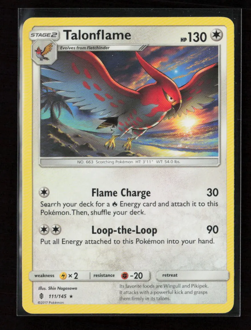 Talonflame Rare Sm - Guardians Rising 111/145 Lp 1