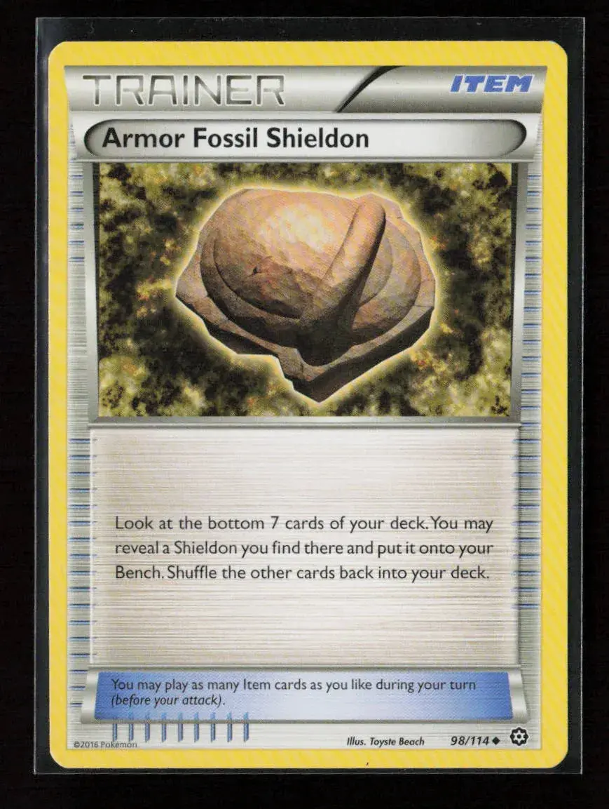 Armor Fossil Shieldon Uncommon Xy - Steam Siege 98/114 Nm 1