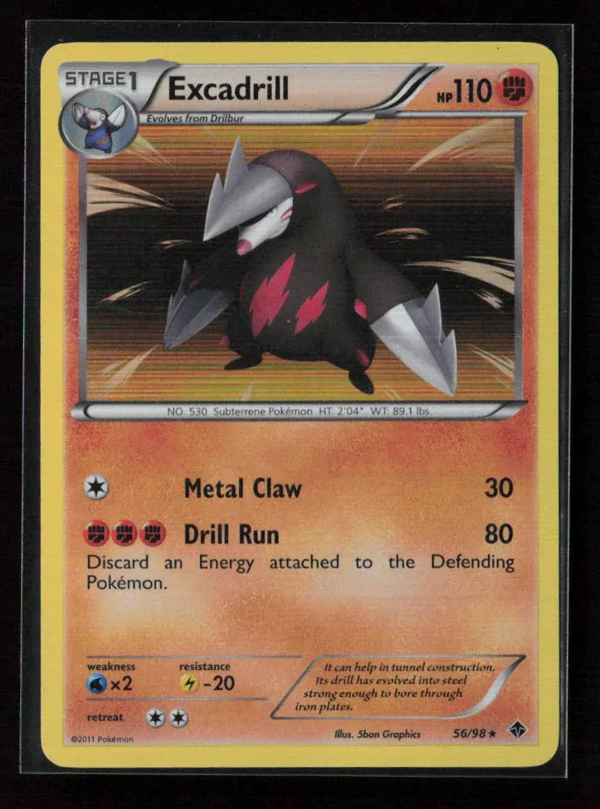 Excadrill (56) Holo Rare Emerging Powers 56/98 Lp 1