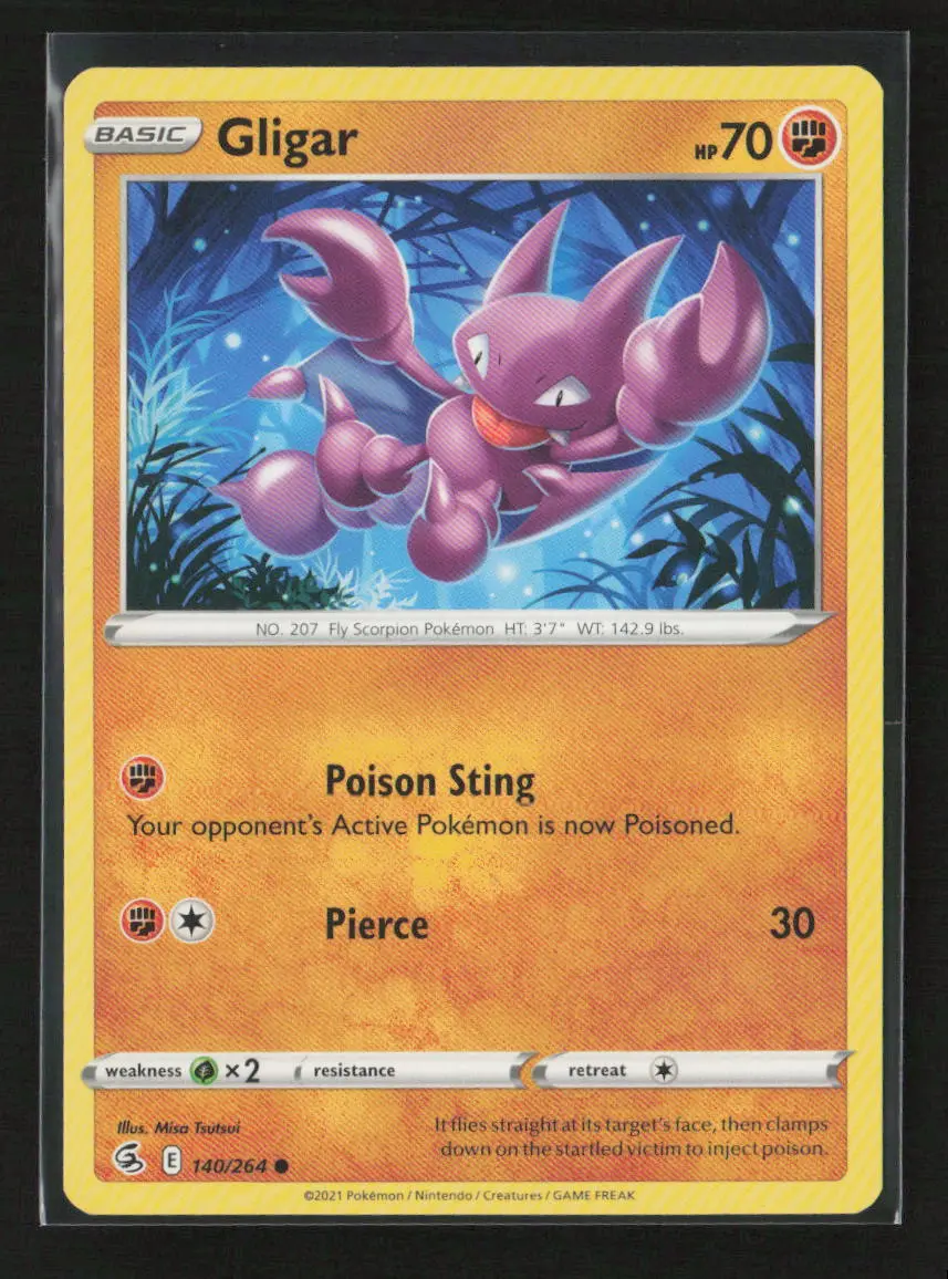 Gligar Common Swsh08: Fusion Strike 140/264 Lp 1