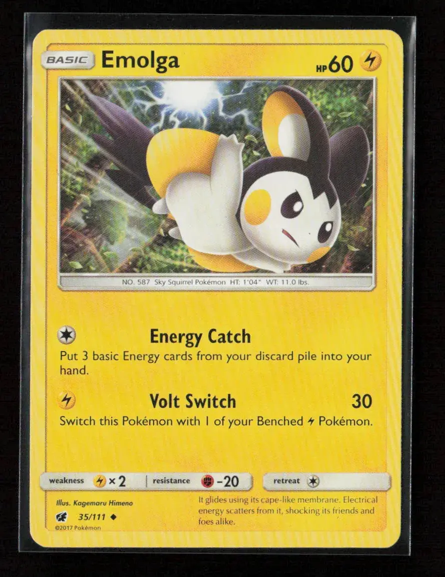 Emolga Uncommon Sm - Crimson Invasion 35/111 Nm 1