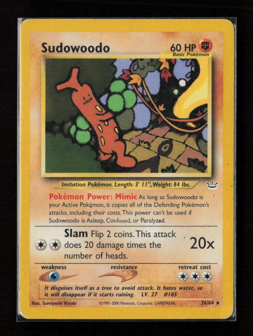 Sudowoodo Rare Neo Revelation 26/64 Lp 1