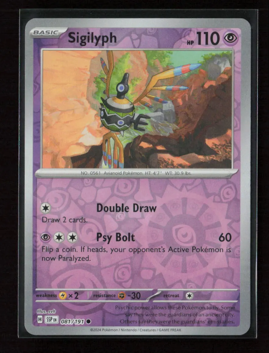 Sigilyph Common Sv08: Surging Sparks 081/191 Nm 1