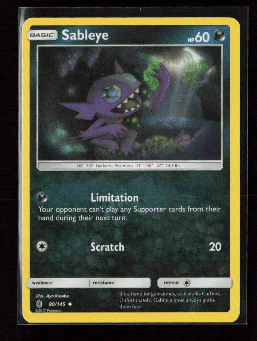 Sableye Uncommon Sm - Guardians Rising 80/145 Lp 1