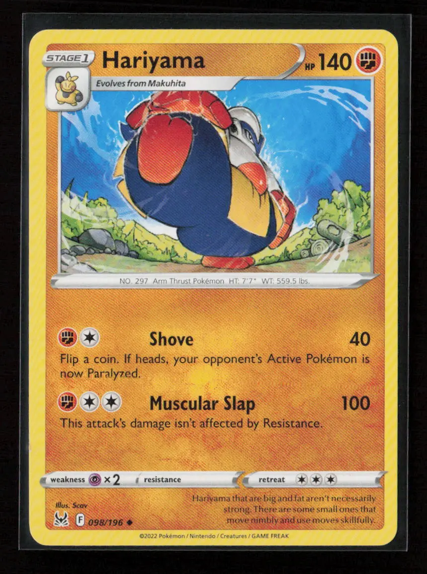 Hariyama Uncommon Swsh11: Lost Origin 098/196 Lp 1