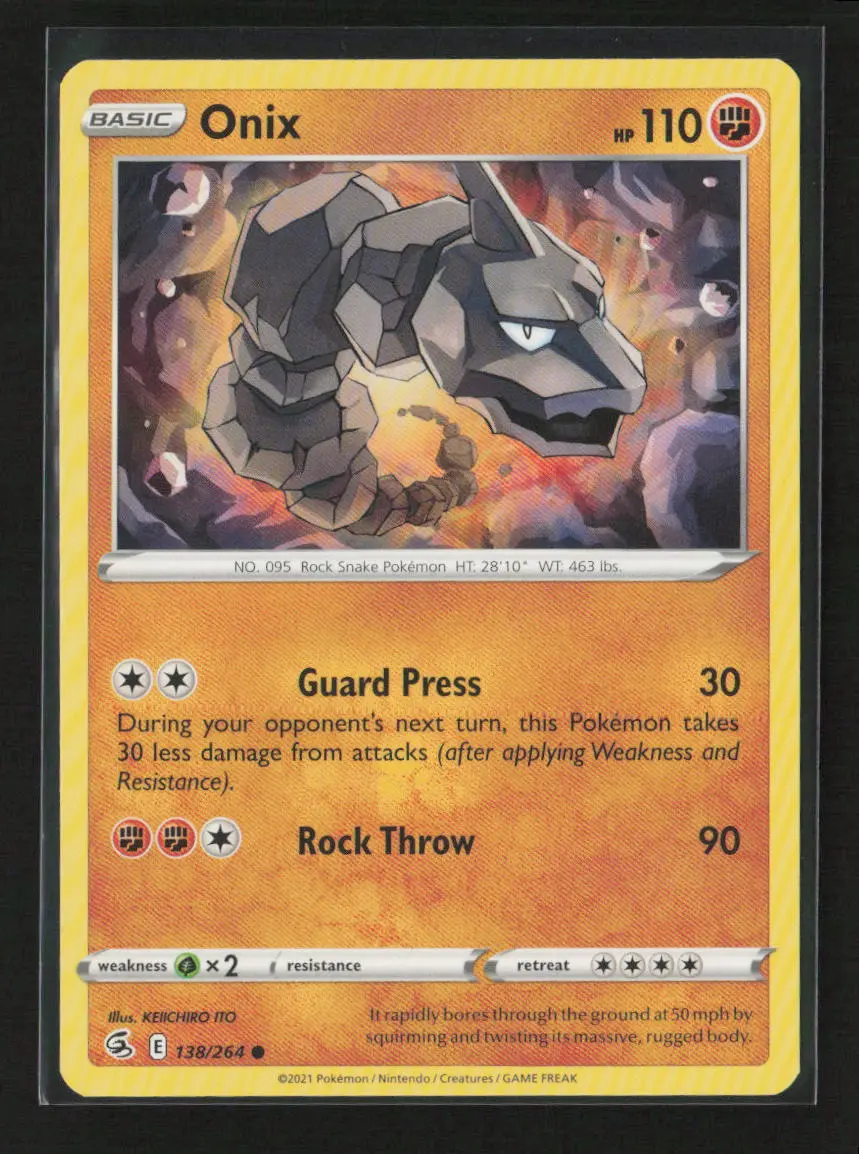 Onix Common Swsh08: Fusion Strike 138/264 Lp 1