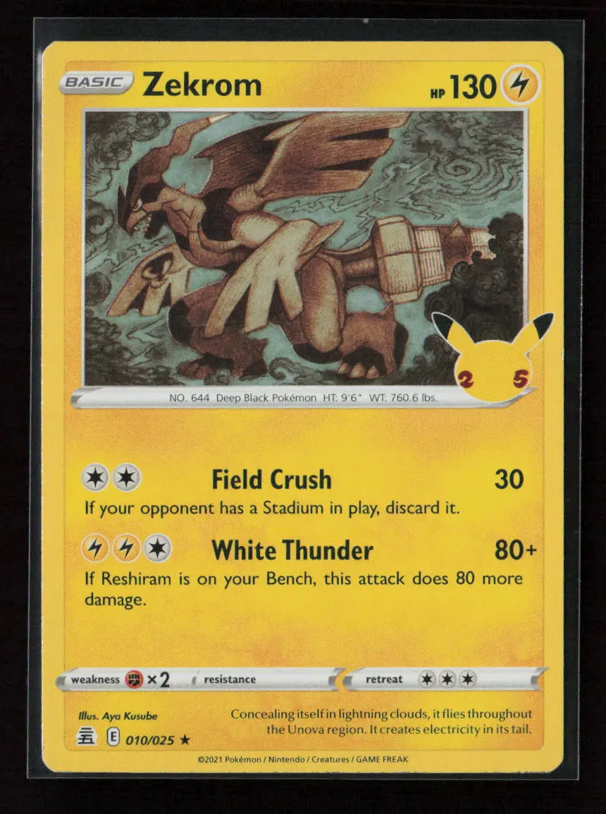 Zekrom Holo Rare Celebrations 010/025 Nm 1