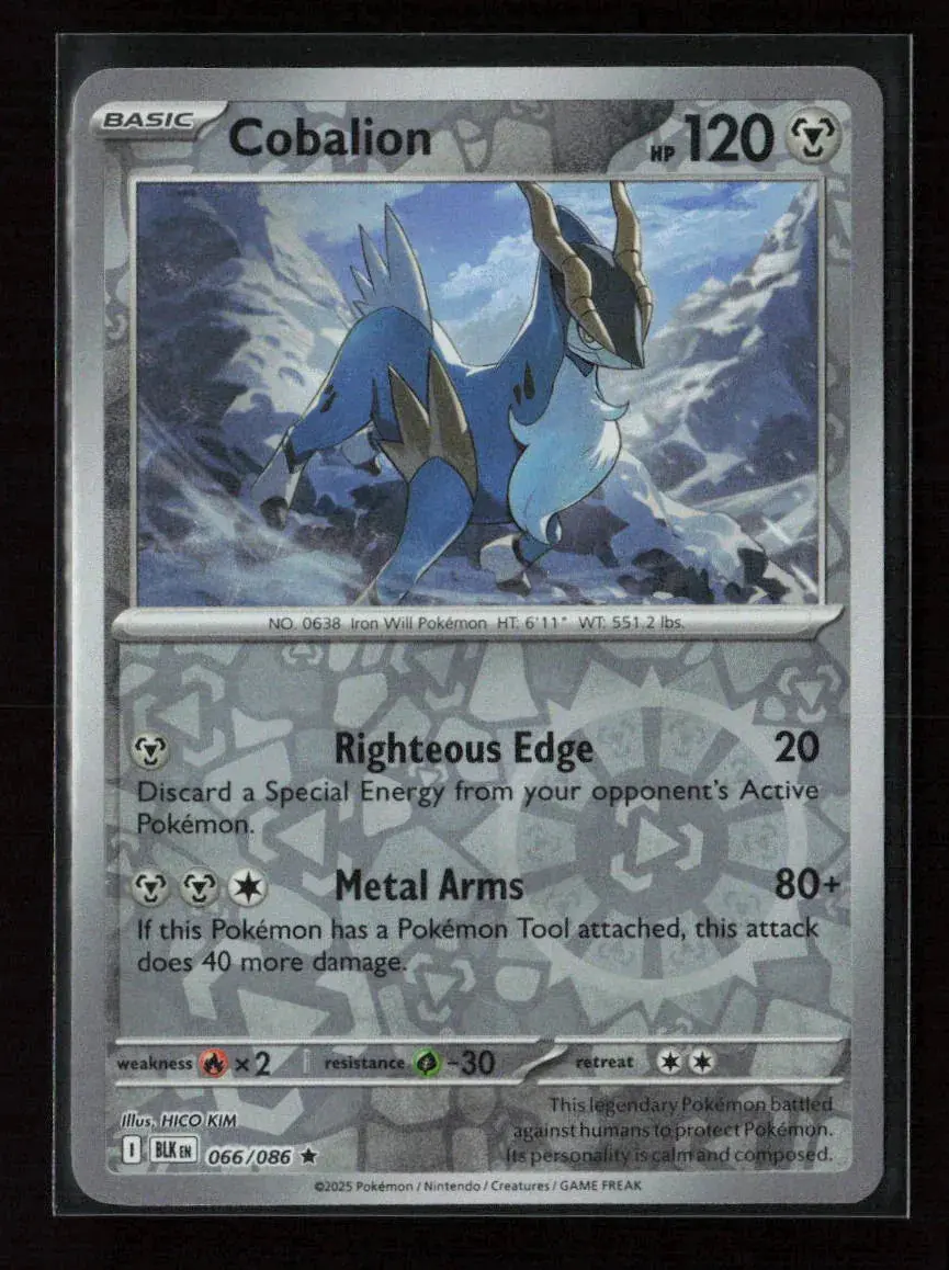 Cobalion Rare Sv: Black Bolt 066/086 Nm 1